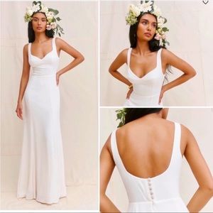 Reformation Ivory Lecce Dress - Size 4 - Brand new with tags attached